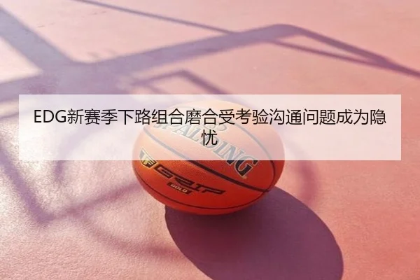EDG新赛季下路组合磨合受考验沟通问题成为隐忧